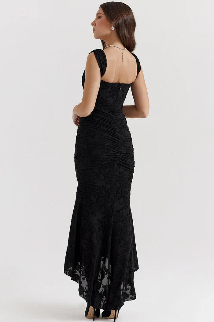 Fishtail maxi avondjurk elegant en vrouwelijk – Aureva