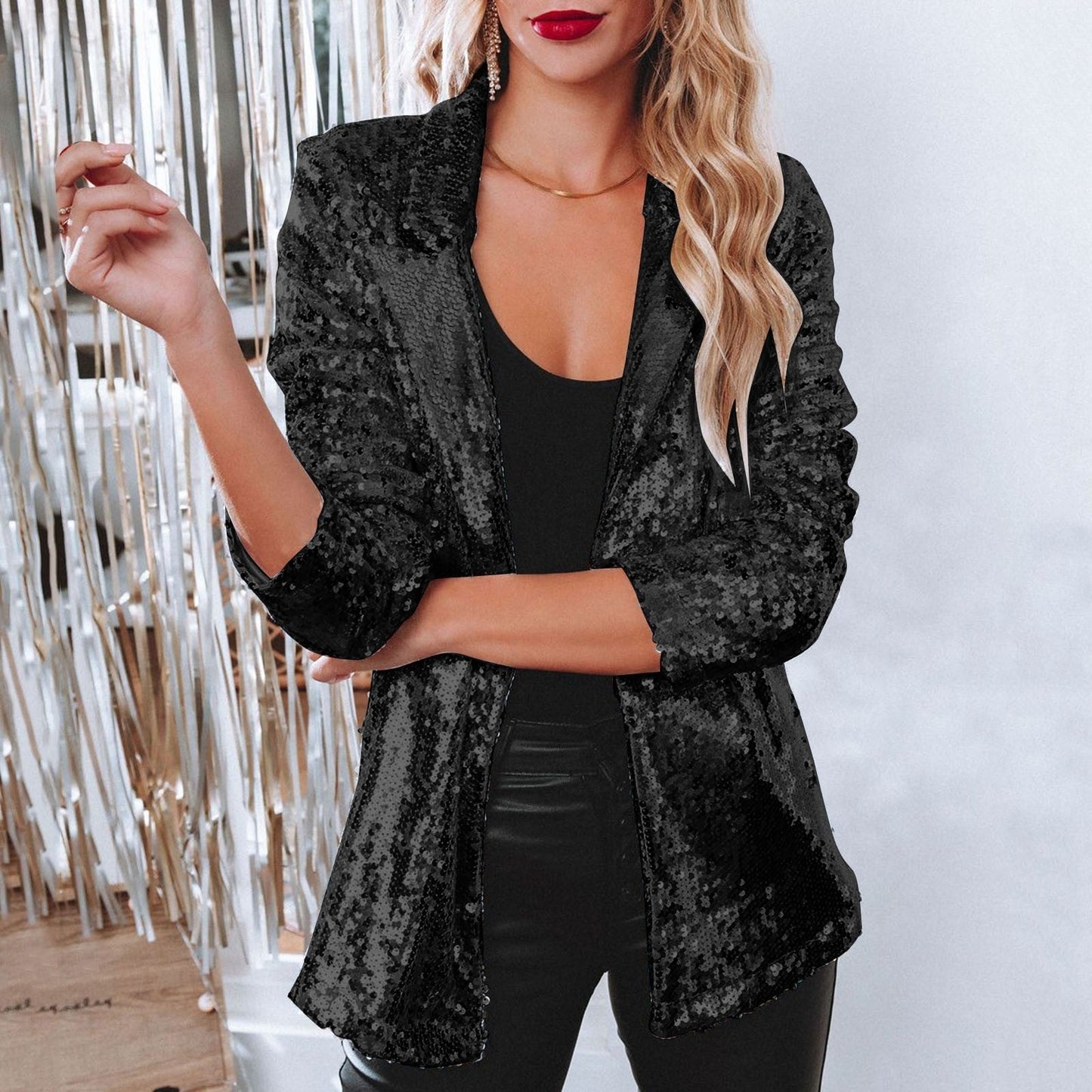 Blazer Met Glitteraccenten – Mila