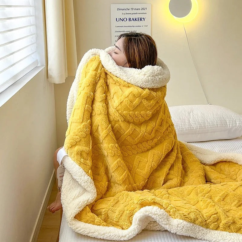 Warme en Zachte Winterdeken van Lamswol en Fleece voor Ultiem Comfort – SnuggleLux