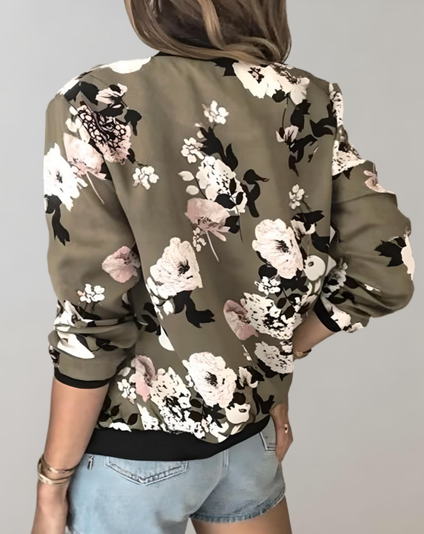 Bloemen bomberjack voor dames met een speelse flair – Mila