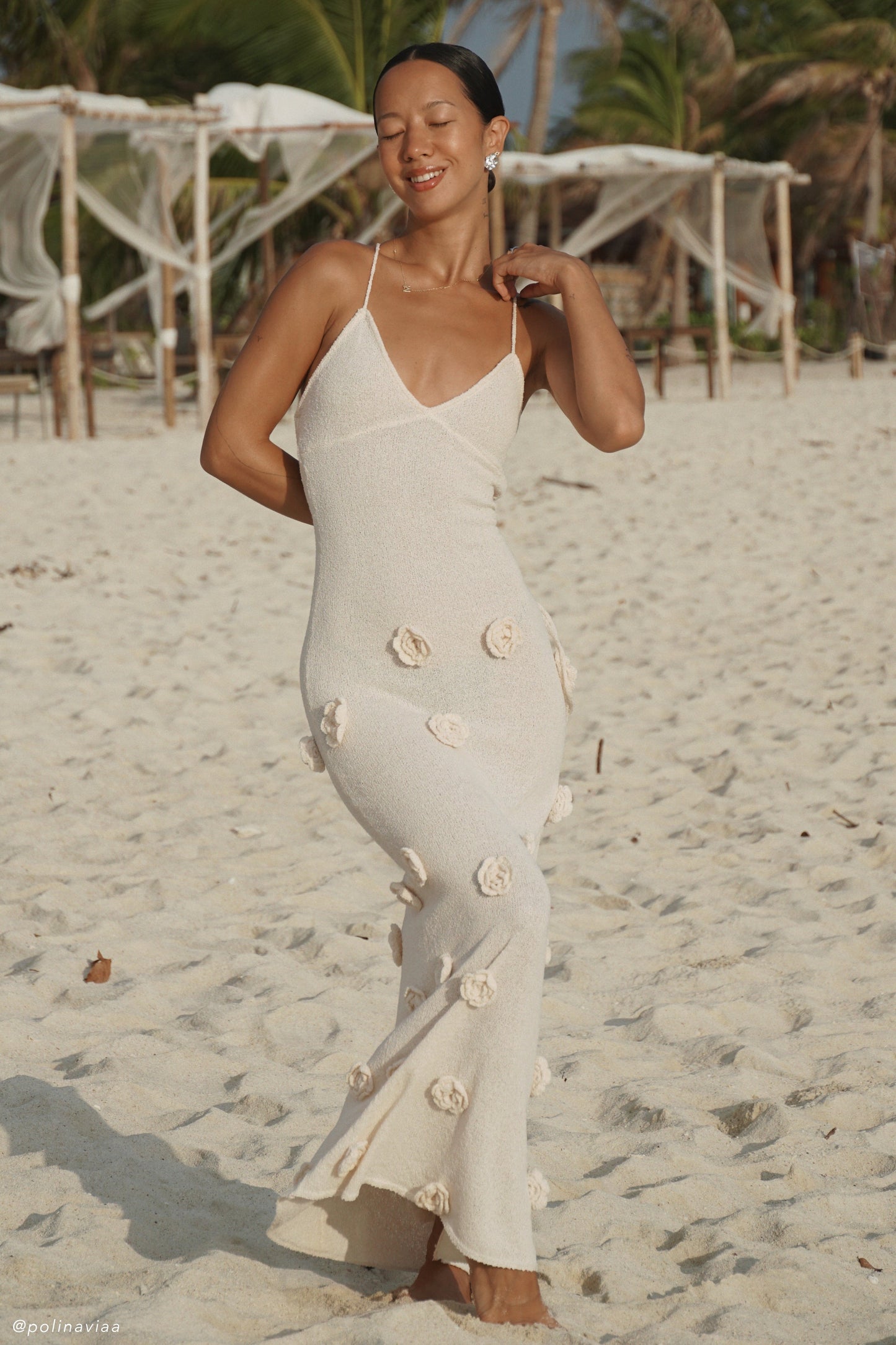 Maxi Jurk Breiwerk Elegante Pasvorm Zomerlook – Ravelle
