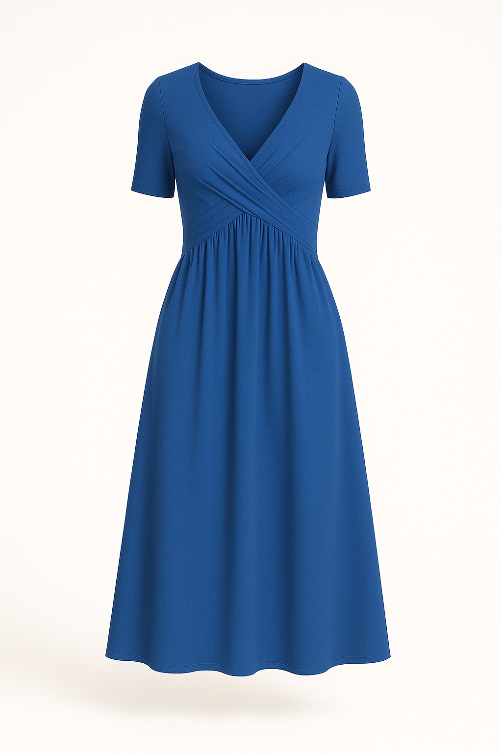 Elegante V-Hals Jurk met Buikbedekking – Adrianna