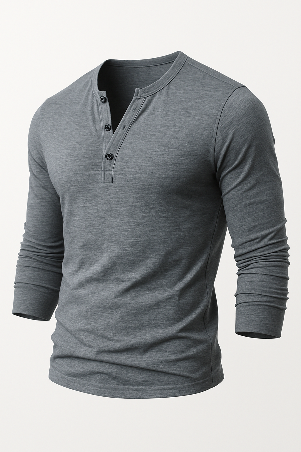 Lange mouwen Henley T-shirt voor heren kopen – Kian