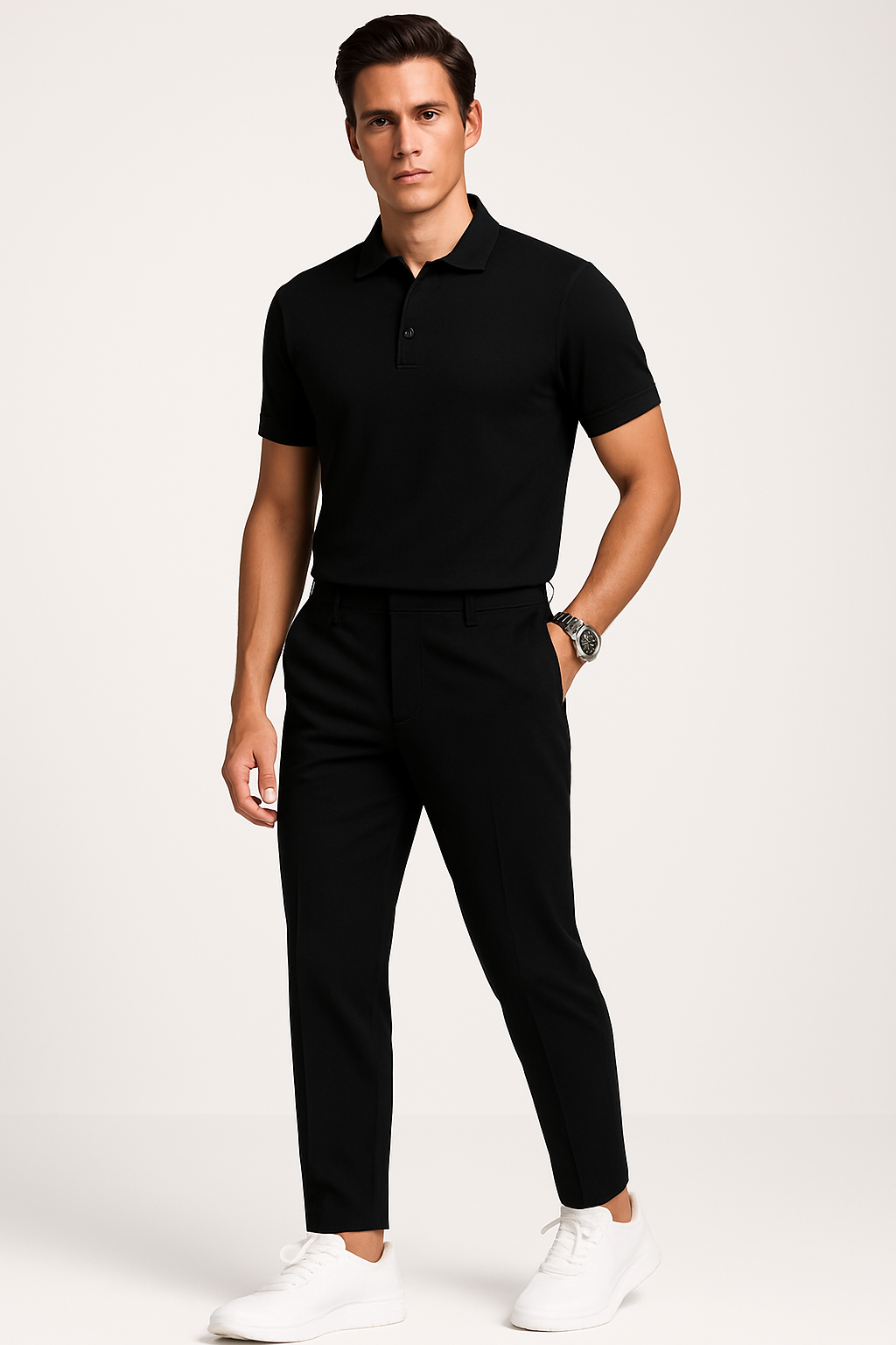 Elegante herenbroek met comfortabele pasvorm en zakken – Florian
