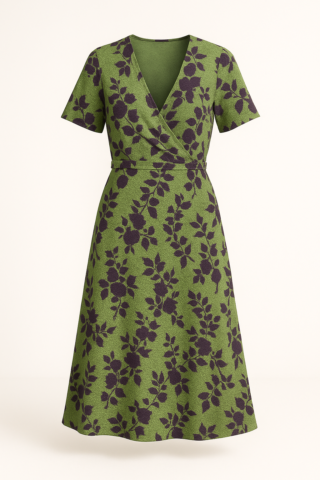 Bloemenwikkeljurk met ademend comfort en elegantie – Florentia