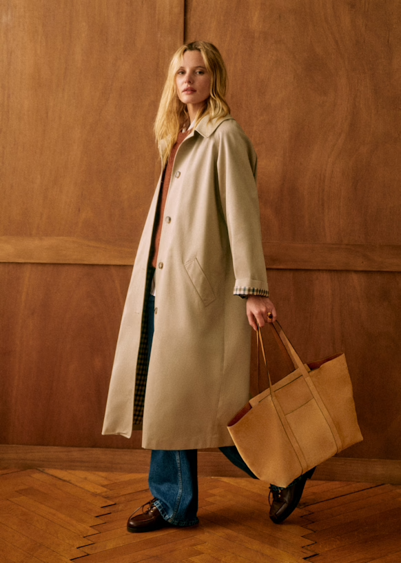 Lente Trenchcoat voor Dames met Ruitvoering – Maud