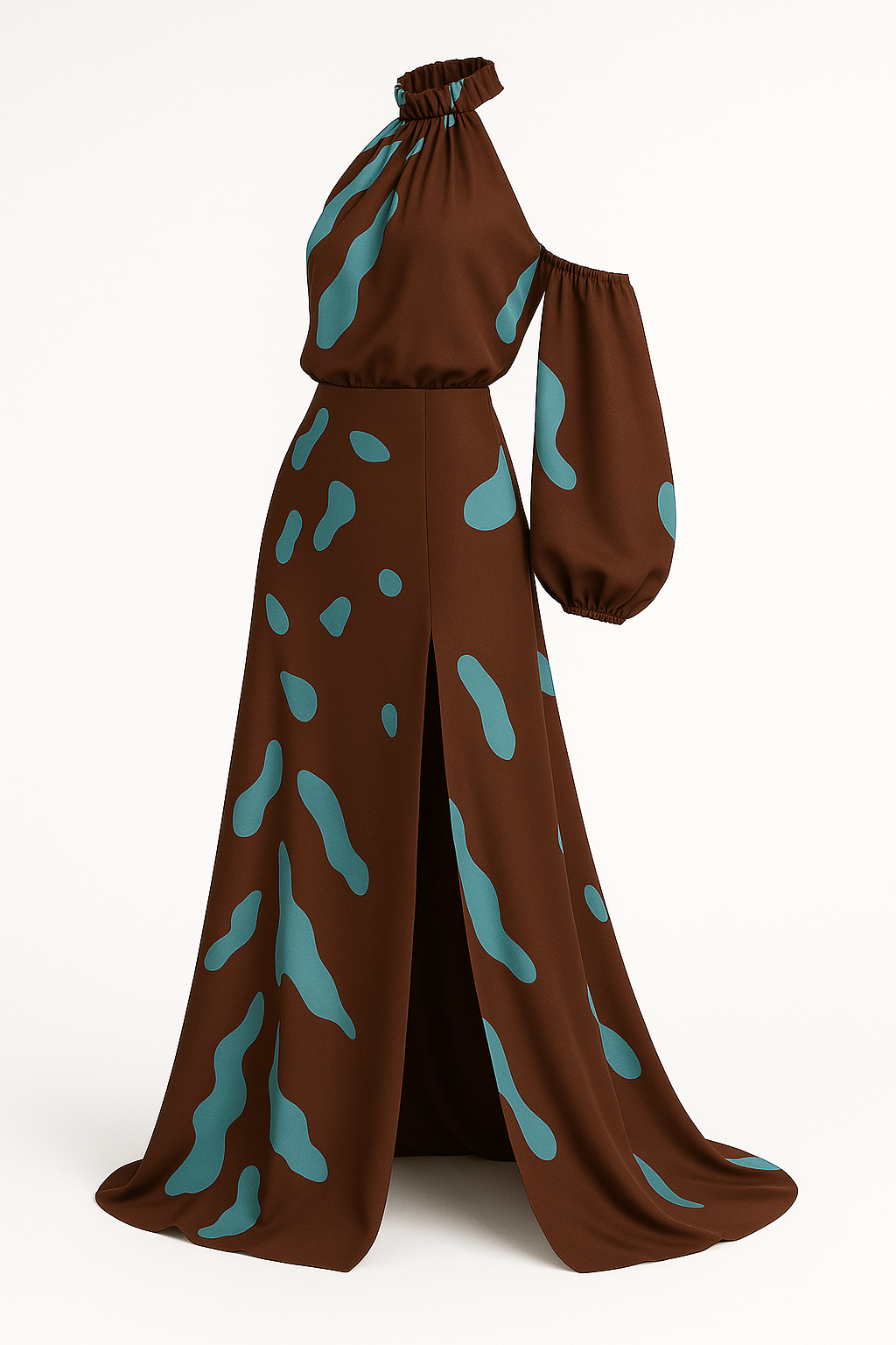 Off-shoulder maxi-jurk met flatterende pasvorm – Valentina