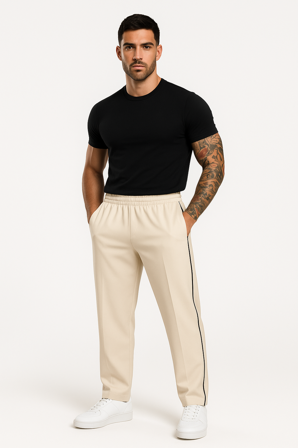 Sweatpants heren comfortabel ademend met relaxte pasvorm – Jesse