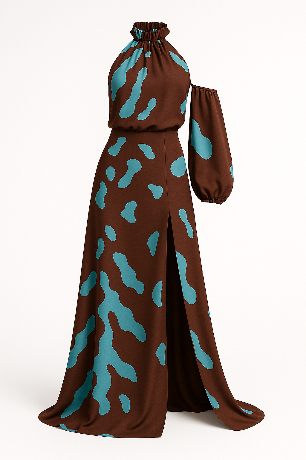 Off-shoulder maxi-jurk met flatterende pasvorm – Valentina