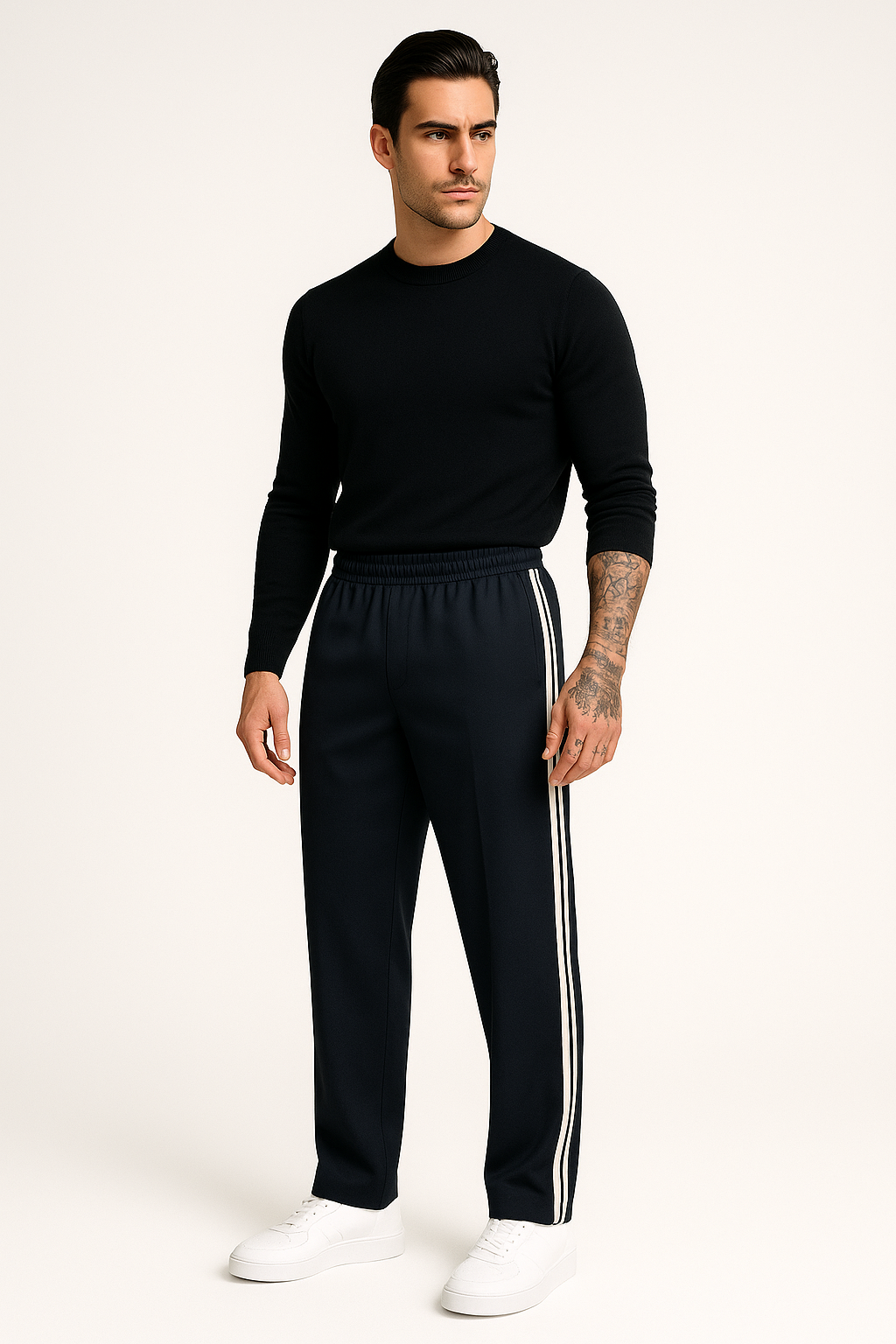 Sweatpants heren comfortabel ademend met relaxte pasvorm – Jesse