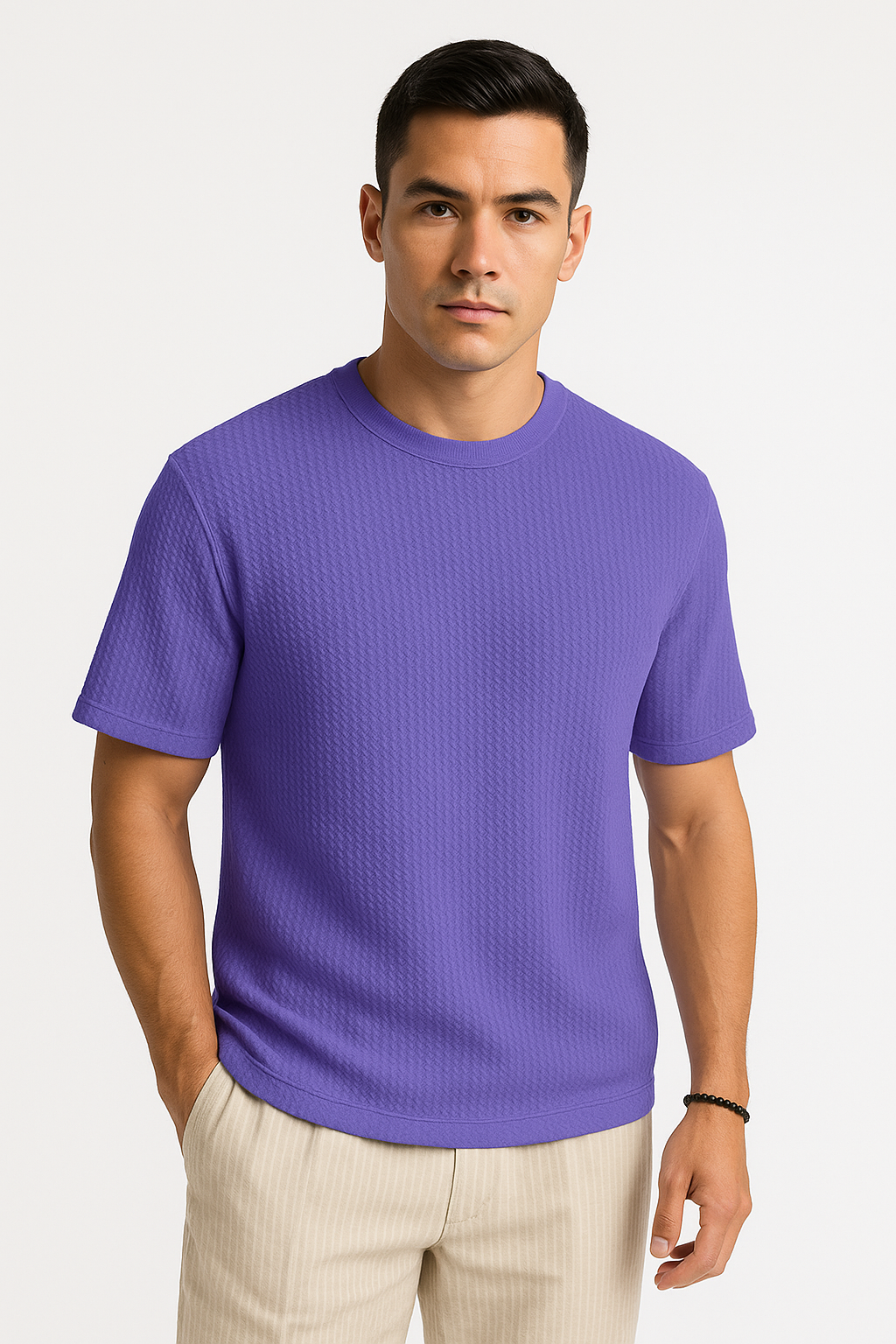 Gebreid herenshirt met moderne pasvorm en comfort – Yentl