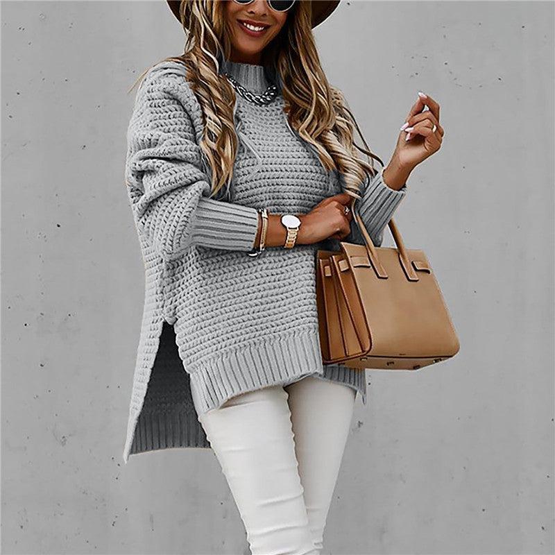 Gebreide Elegante Pullover met Halfhoge Hals – Sofia