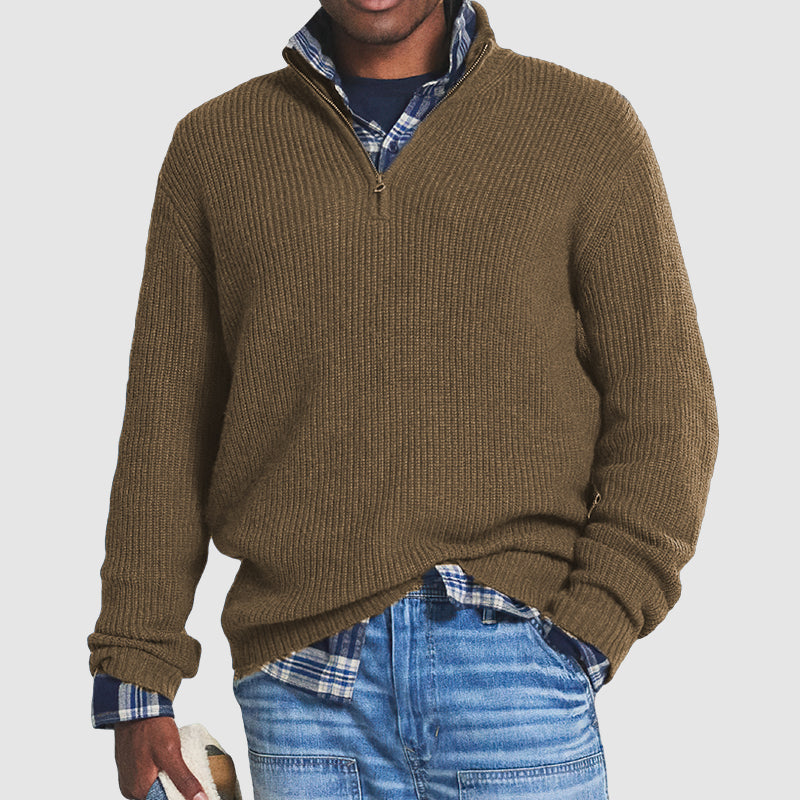 Heren Half Zip Trui voor Comfort en Stijl – Lars