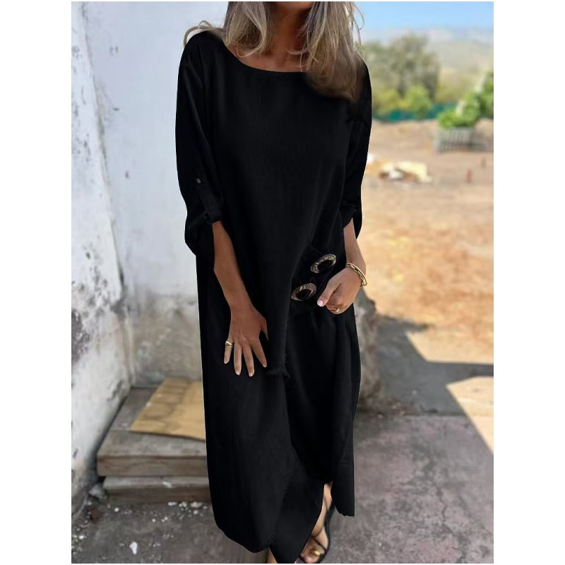 Tweedelige set met asymmetrische top en broek – Fiorella