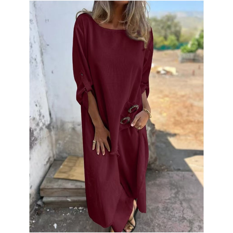 Tweedelige set met asymmetrische top en broek – Fiorella