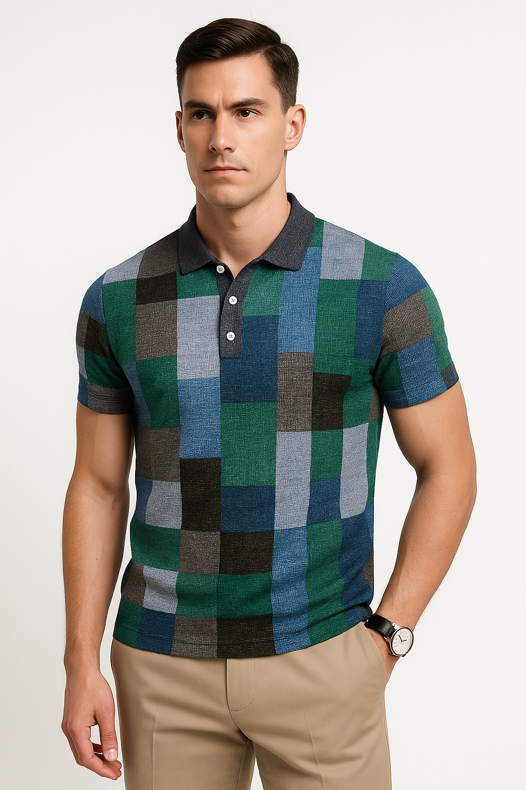 Herenpolo slim fit, ademend en stijlvol – Floris