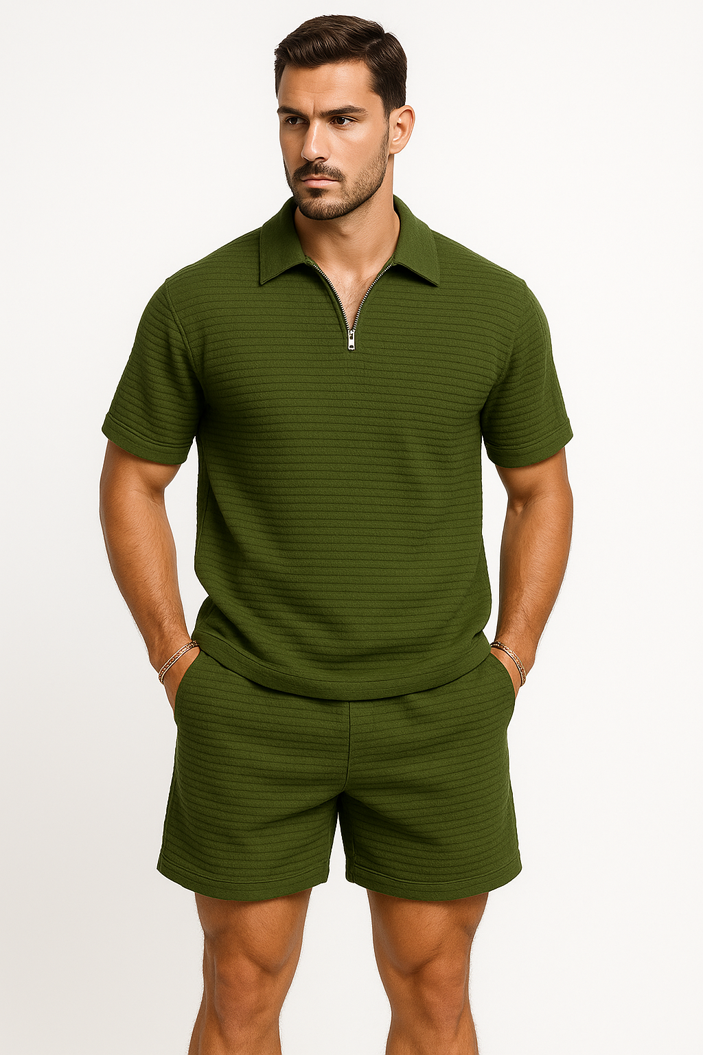 Zomeroutfit heren luchtig tweedelig set met stijl – Julian