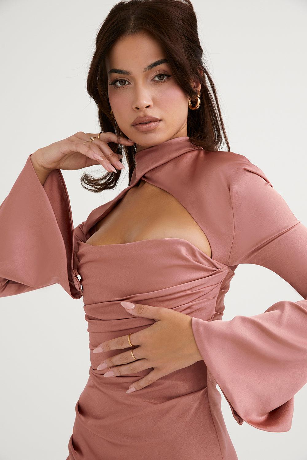 Gedrapeerde korsetjurk met elegante pasvorm – Estelle