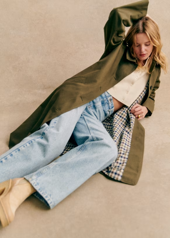 Lente Trenchcoat voor Dames met Ruitvoering – Maud