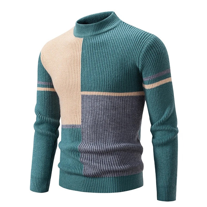 Gebreide herentrui met opstaande kraag voor winterstijl – Lucas