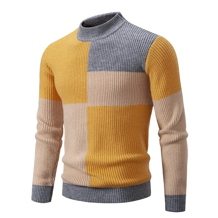 Gebreide herentrui met opstaande kraag voor winterstijl – Lucas
