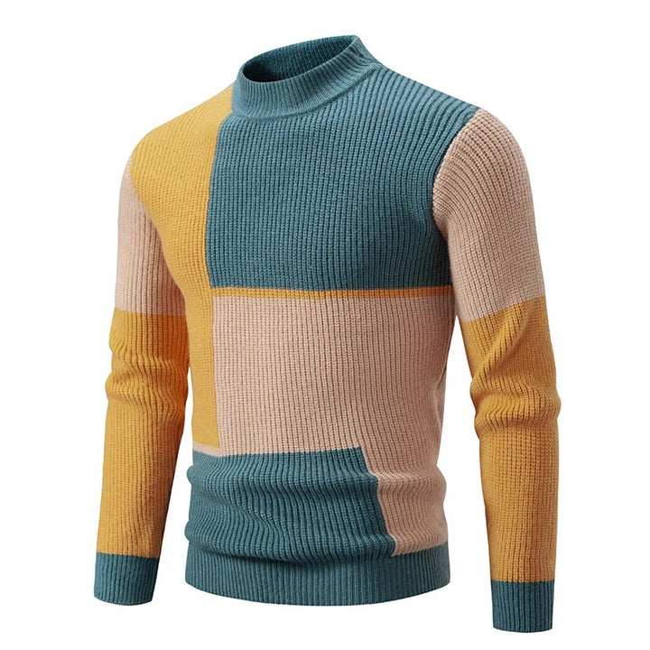 Gebreide herentrui met opstaande kraag voor winterstijl – Lucas