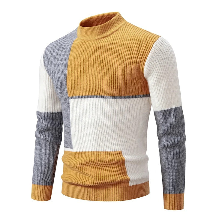 Gebreide herentrui met opstaande kraag voor winterstijl – Lucas