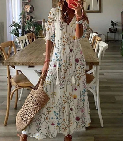 Dames Boho Zomerjurk Vloeiend Ademend Comfort – Selina
