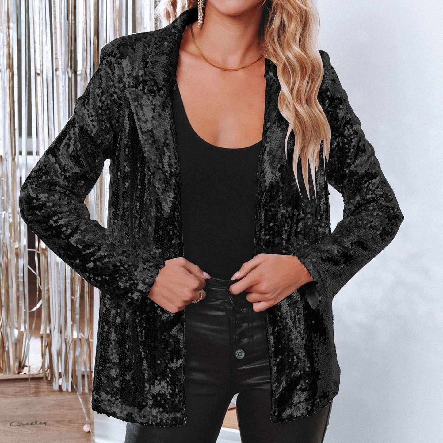 Blazer Met Glitteraccenten – Mila