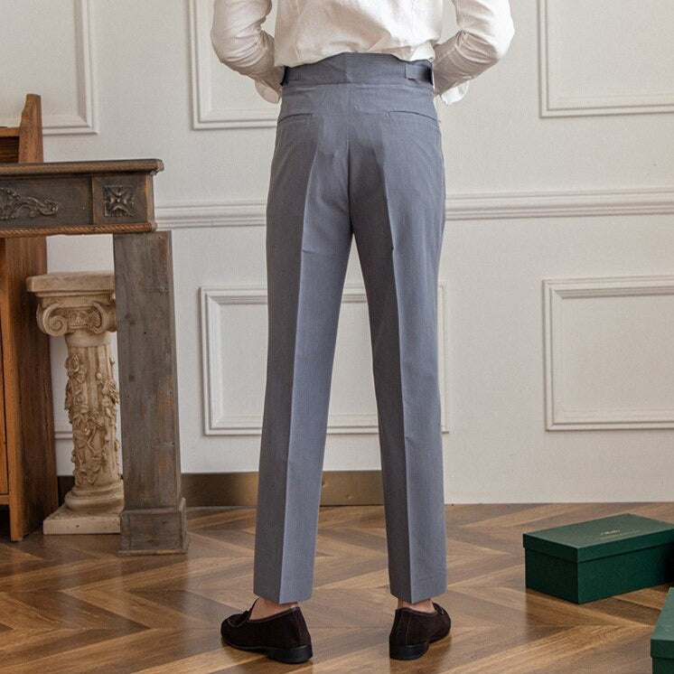 Klassieke Hoge Taille Buckle Dress Pants voor Heren - Mark