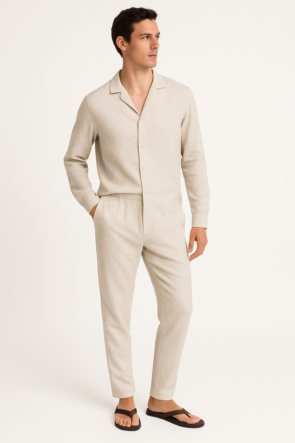 Linnen Zomerset voor Heren – Ademend & Klassiek Design – Renoro