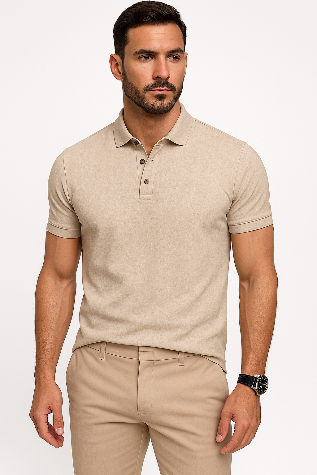 Elite Musclefit Polo met Knoopjes voor Heren – Max