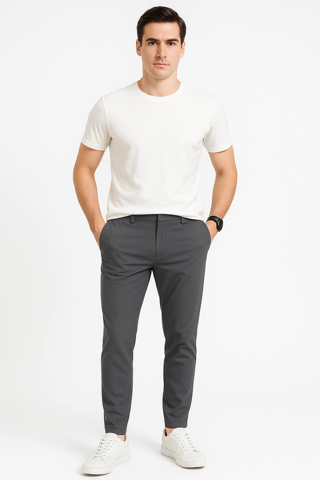 Heren stretchbroek ademend comfort slim fit stijl – Evert