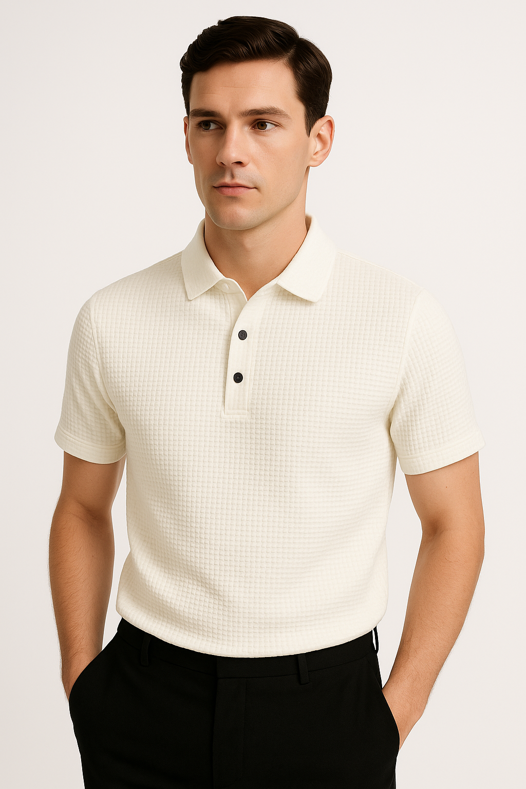 Ademende herenpolo met mesh en modern design – Robin