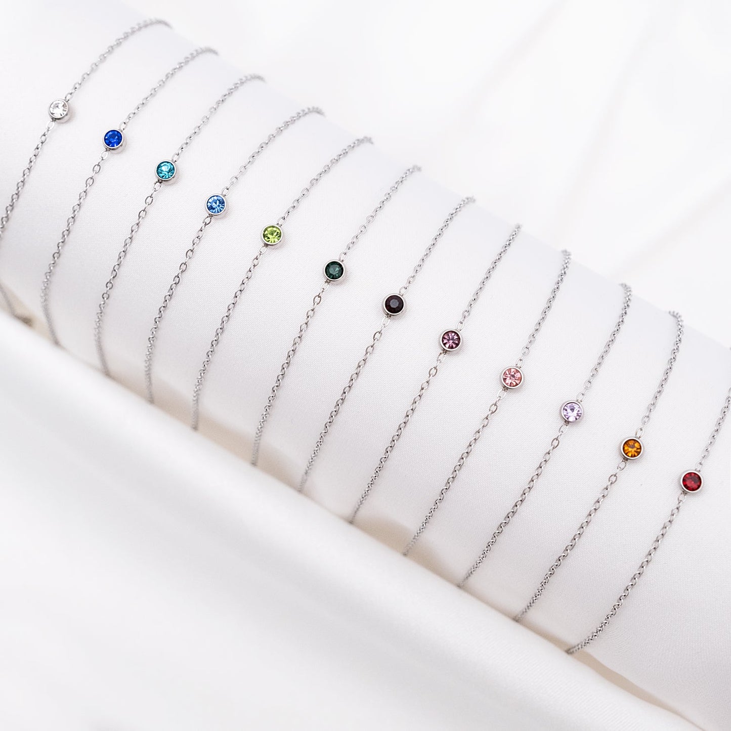 Geboortesteen Armband van Zilver en Goud – Persoonlijk Cadeau – Astralia