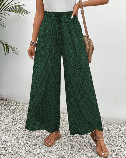 Luchtige dames zomerbroek wijde pijpen casual – Alenna