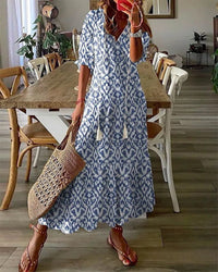 Dames Boho Zomerjurk Vloeiend Ademend Comfort – Selina