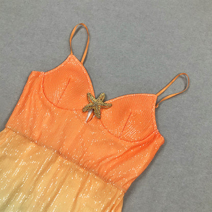Midi Jurk - Ombre Sunset