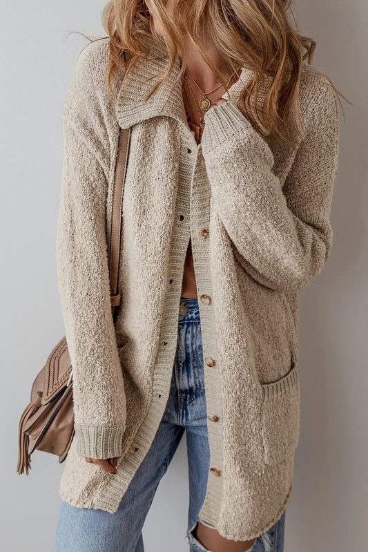 Stijlvolle dames cardigan met lange mouwen en knoopsluiting – Olivia
