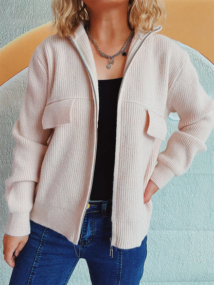 Comfortabele dames cardigan met rits – Julia