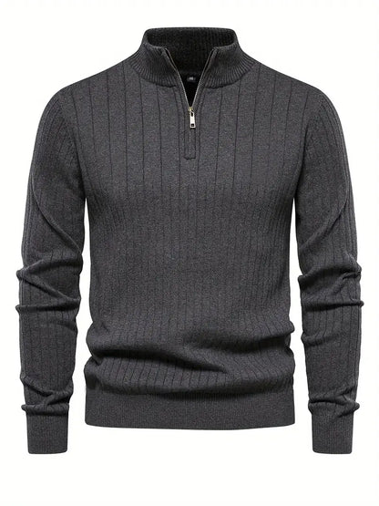 Heren Sweater met Halve Rits – Thomas