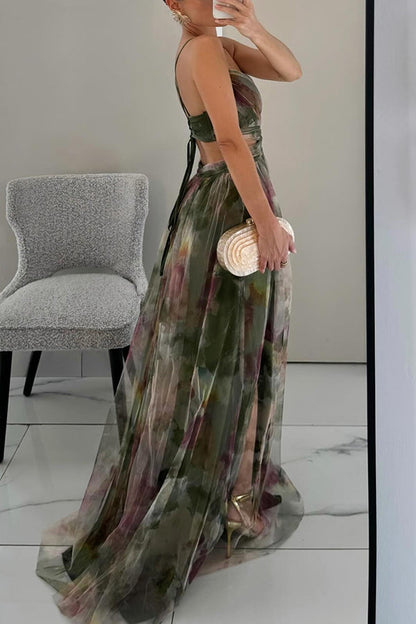Maxi zomerjurk bloemenprint luchtig elegant lang – Sorellia