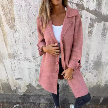 Lange Losse Jas Voor Dames Met Zakken – Sophie