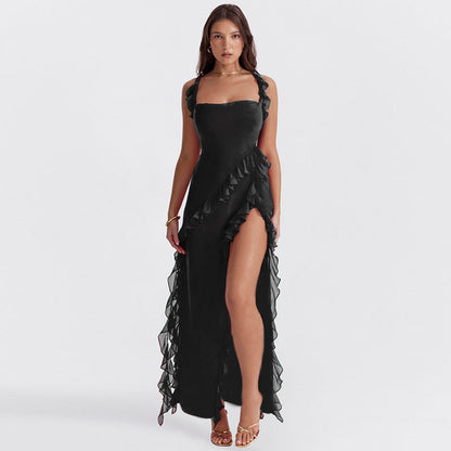 Zomerjurk Sexy Ruches Lang Elegant Design – Yasmine