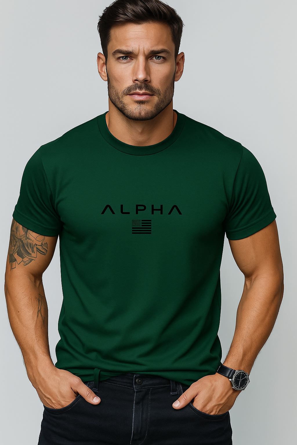 Casual katoenen T-shirt met ronde hals voor heren – Simon