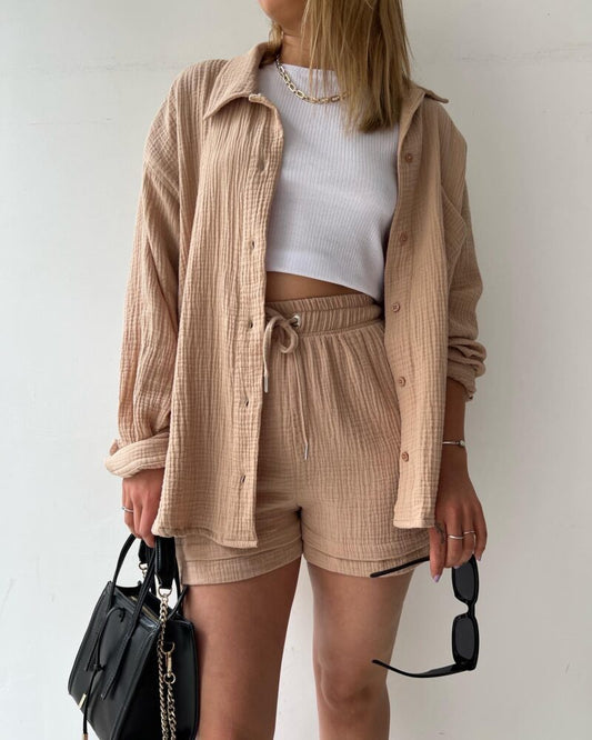Zomerse dames loungewear set van katoen en comfort – Soline