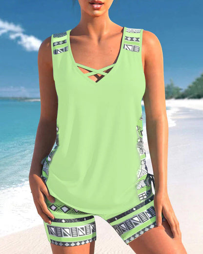 Tankini Badpak Buikbedekking Dames Zomerlook – Rovela