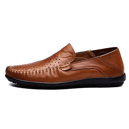Ademende leren instap loafers voor heren – Milan