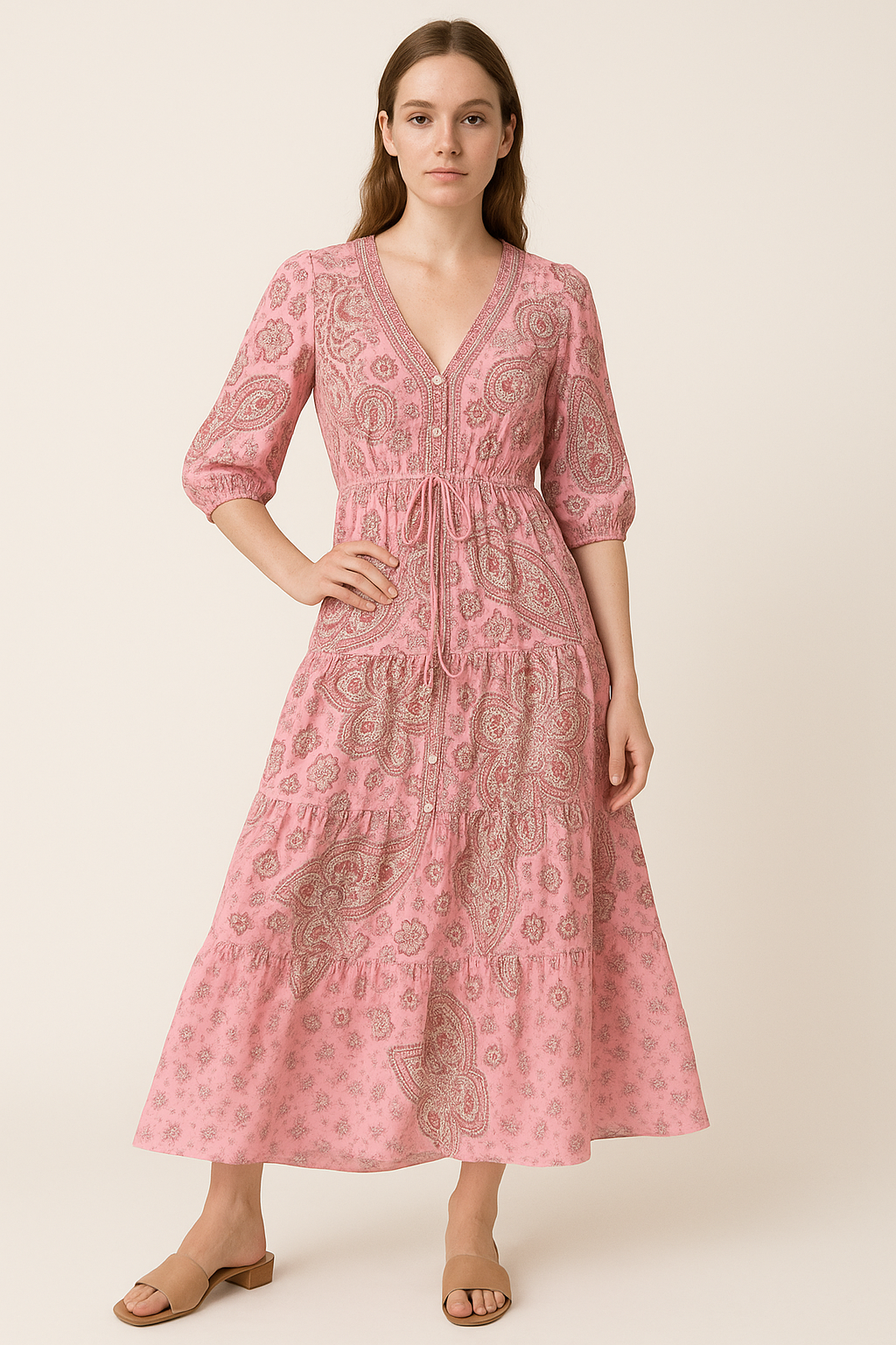 Comfortabele Chique Jurk met Koord – Elsa