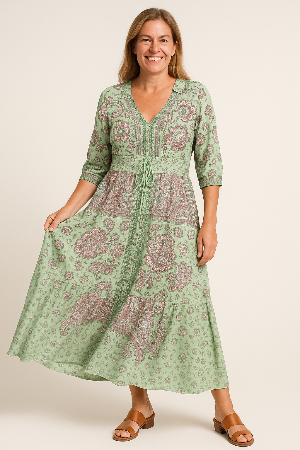 Comfortabele Chique Jurk met Koord – Elsa